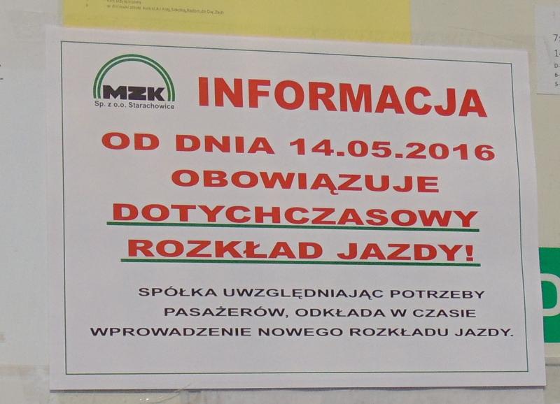 Autobusy zostały po staremu