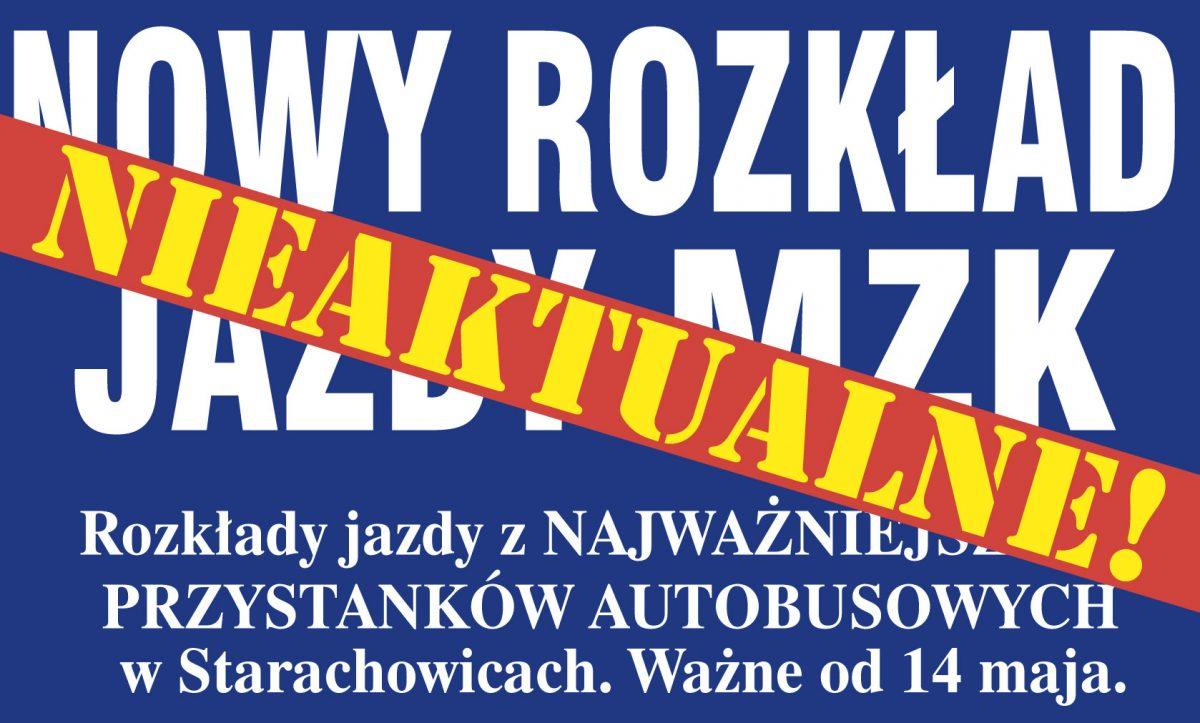Nowy rozkład jazdy MZK nieaktualny! Nadal obowiązuje stary!