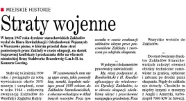 Zdjęcie przedstawia:  Miejskie historie okiem Anety Marciniak. Straty wojenne
