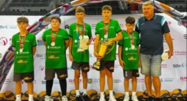 Nasi siatkarze na podium. Brawo zawodnicy Leonarda z&hellip;