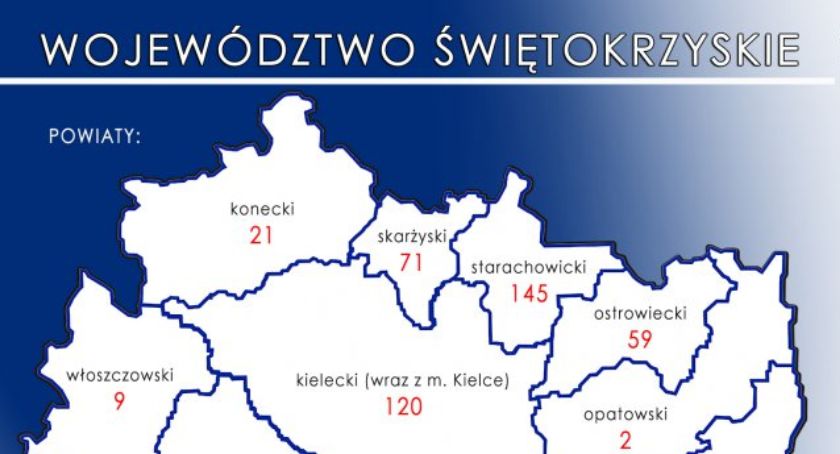 Mapa zakażeń w województwie świętokrzyskim. A jak jest w Końskich?