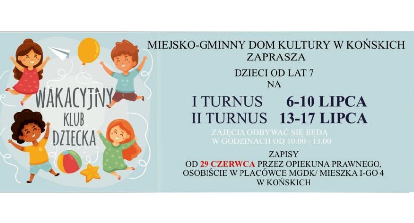 Końskie. Wakacyjny Klub Dziecka 2020