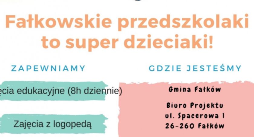 GMINA FAŁKÓW. Wyniki rekrutacji do przedszkoli