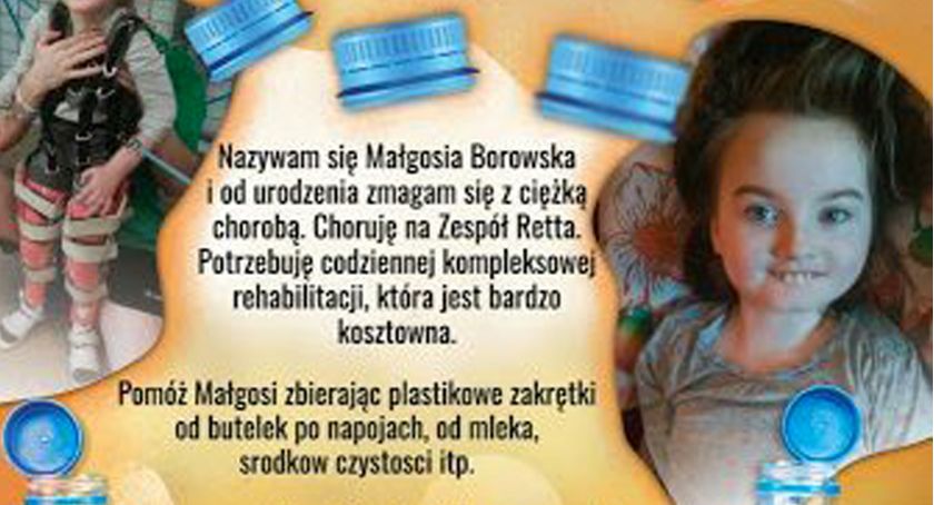 GMINA SMYKÓW. W Królewcu zbierają nakrętki dla Małgosi
