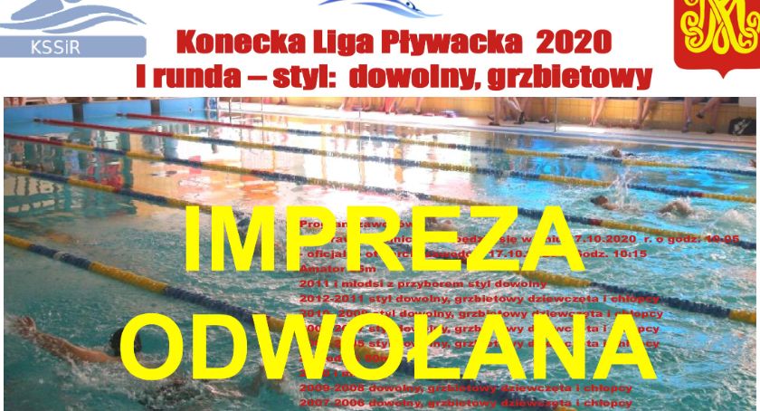 Inauguracja Koneckiej Ligi Pływackiej 2020 została odwołana