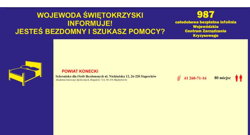 Te adresy pomogą bezdomnym znaleźć nocleg i schronienie