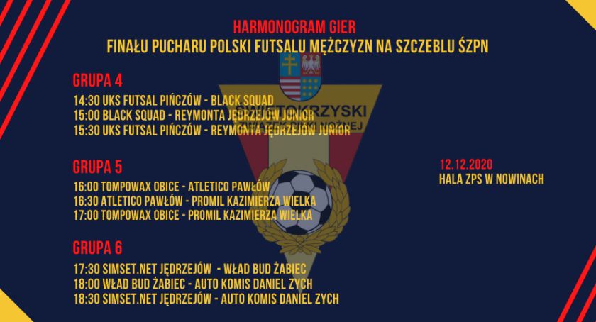 Znamy terminarz Pucharu Polski w Futsalu mężczyzn z udziałem Auto Komis Daniel Zych