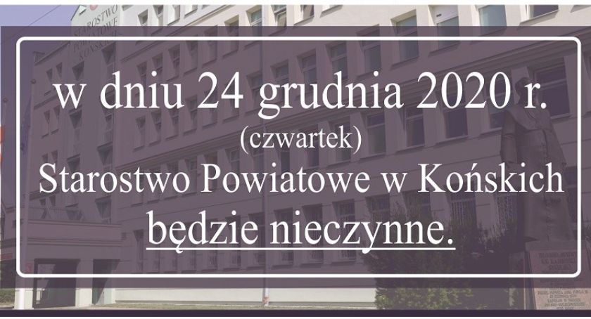 Starosta zarządził, starostwo nieczynne