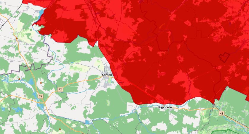 Czerwona strefa pomoru świń sięgnęła powiatu koneckiego [MAPKI]