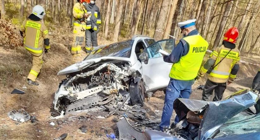 Tragiczny wypadek w Przybyszowach na krajówce [ZDJĘCIA]
