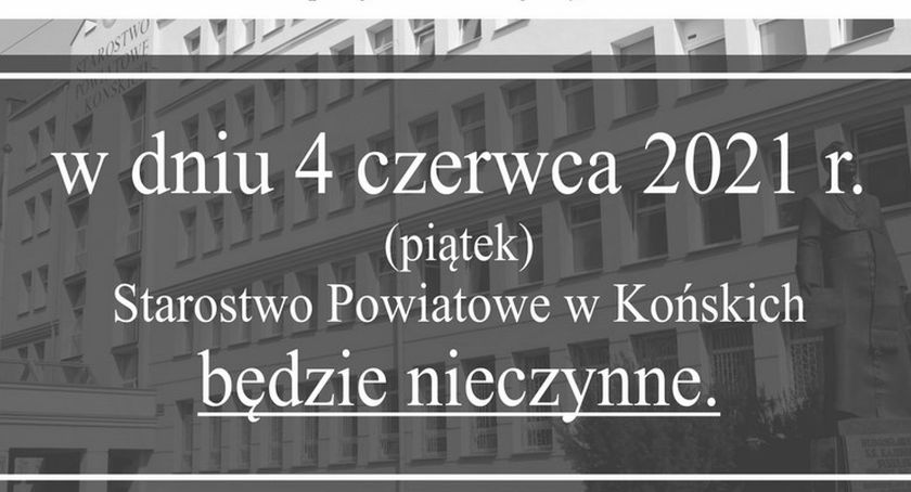 Starosta konecki zarządził. Budynek starostwa zamknięty