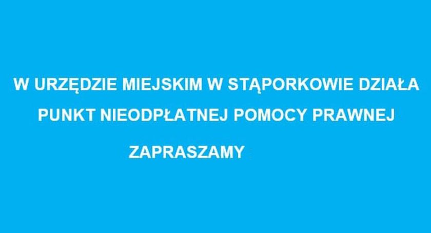 W Stąporkowie działa punkt nieodpłatnej pomocy prawnej