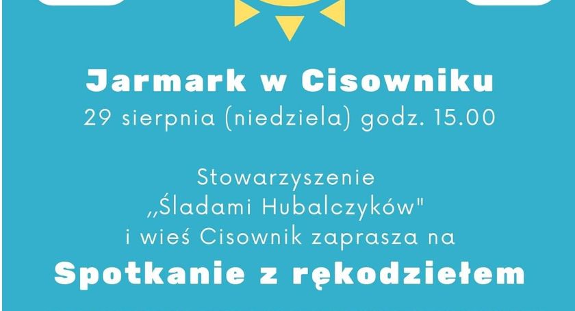 Zapraszają na Jarmark w Cisowniku. Będzie spotkanie z rękodziełem