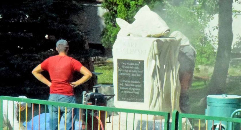 W Rudzie Malenieckiej czyścili karpia aż się kurzyło