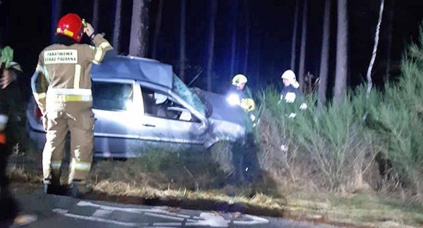 W pobliżu Plennej samochód wpadł do rowu i dachował [ZDJĘCIA]