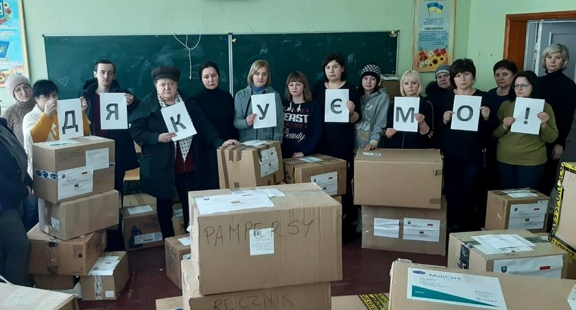 Mieszkańcy gminy Fałków otrzymali podziękowania za pomoc, którą udzielili Ukraińcom