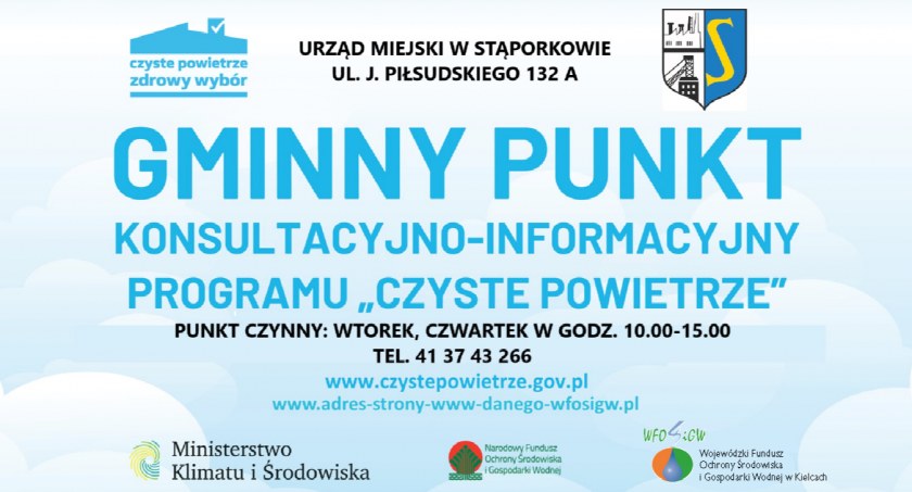 W Stąporkowie działa Gminny Punkt Konsultacyjny Programu „Czyste Powietrze”