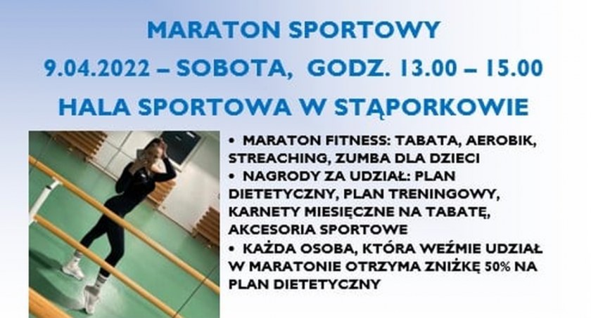 Zapraszają do Stąporkowa na Maraton Sportowy