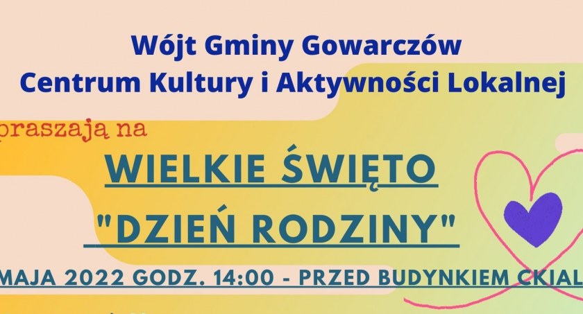 W Gowarczowie świętować będą Dzień Rodziny