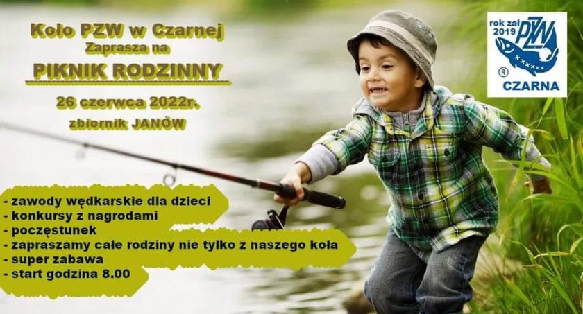 Zapraszają do Janowa w gminie Stąporków na rodzinne wędkowanie