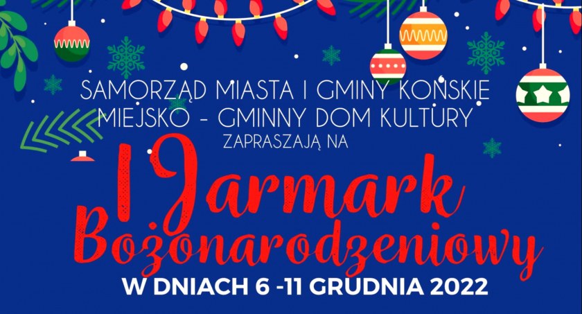 Pierwszy raz w Końskich odbędzie się Jarmark Bożonarodzeniowy
