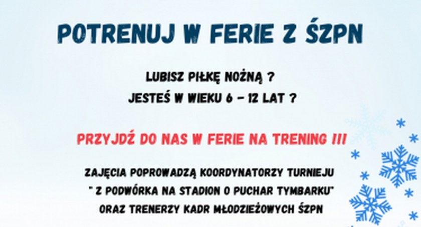 POWIAT KONECKI. Potrenuj w ferie! Akcja Świętokrzyskiego Związku Piłki Nożnej