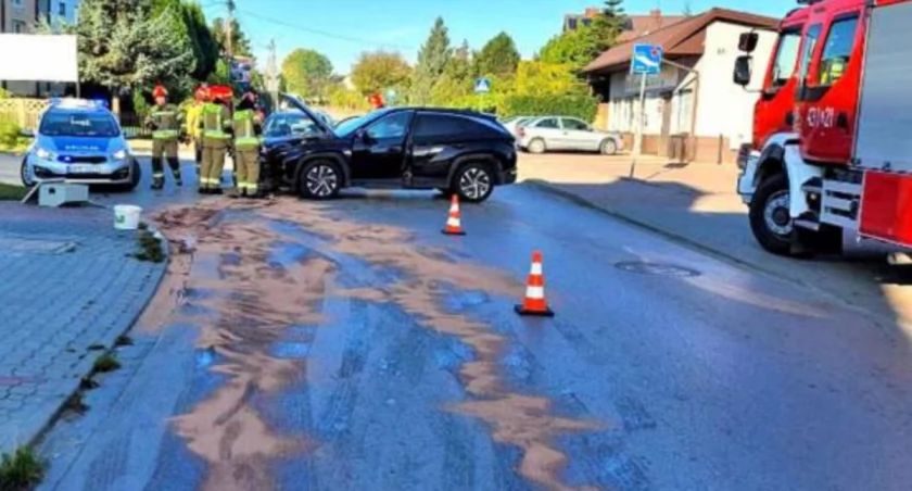 Kraksa na ulicy Gimnazjalnej w Końskich