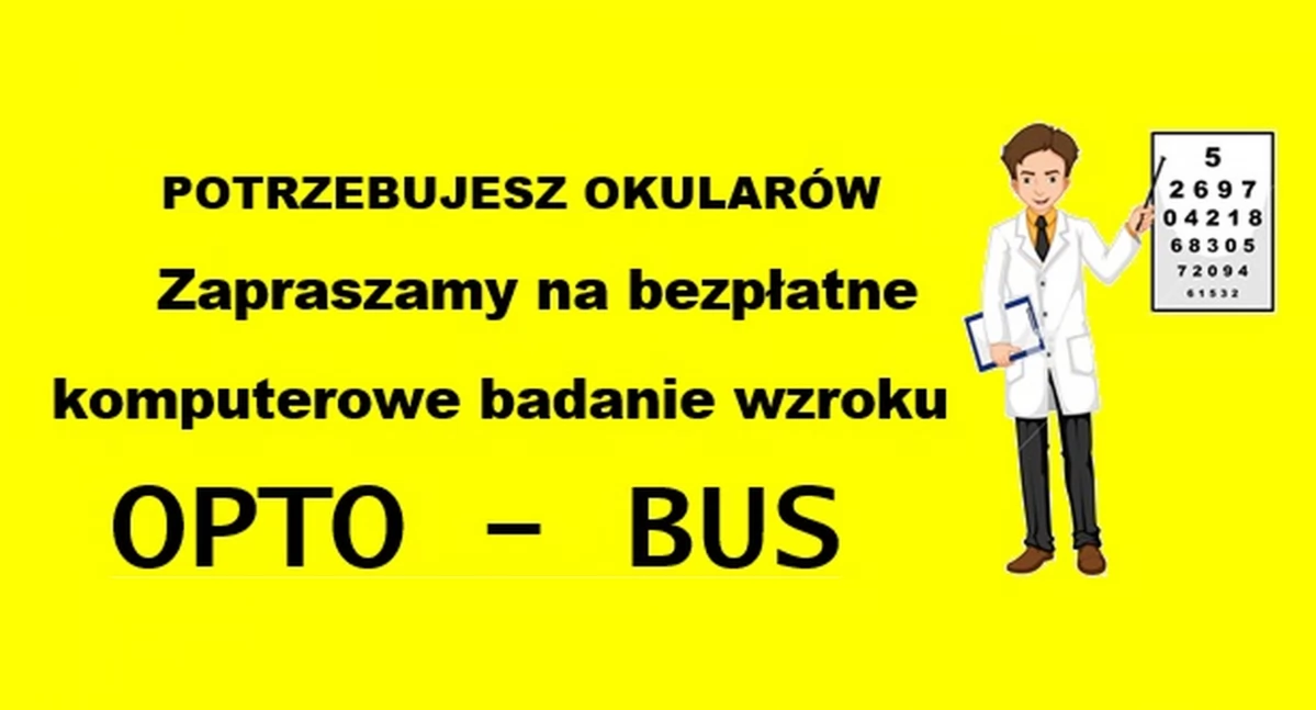 Do Stąporkowa przyjedzie Opto-Bus. Bezpłatnie i komputerowo zbadasz wzrok