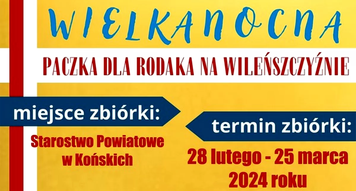 POWIAT KONECKI. Wielkanocna paczka dla Rodaka na Wileńszczyźnie
