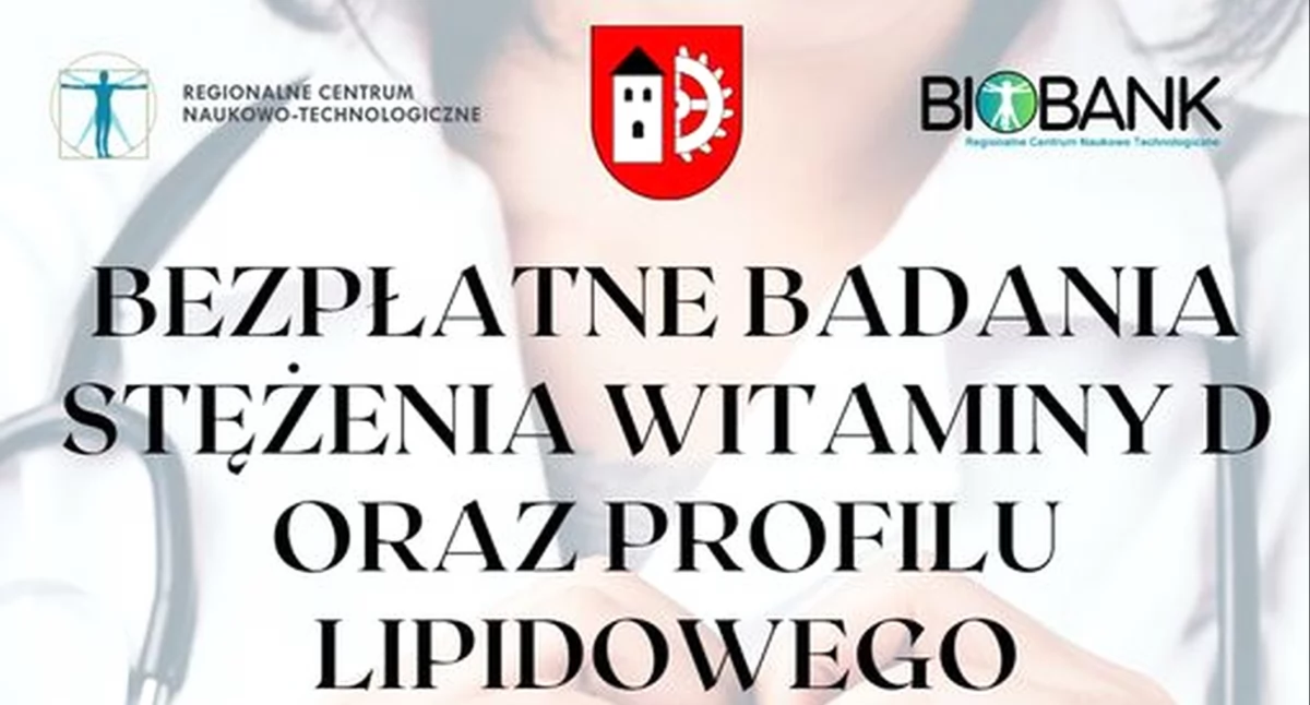 GMINA SŁUPIA KONECKA. Bezpłatne badania stężenia witaminy D oraz profilu lipidowego