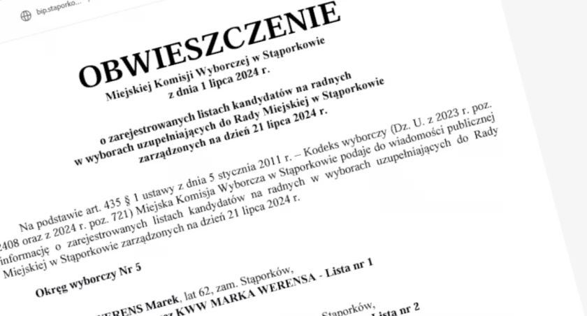 Wybory radnego w Stąporkowie
