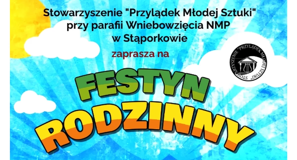 STĄPORKÓW. Stowarzyszenie Przylądek Młodej Sztuki zaprasza na charytatywny Festyn Rodzinny