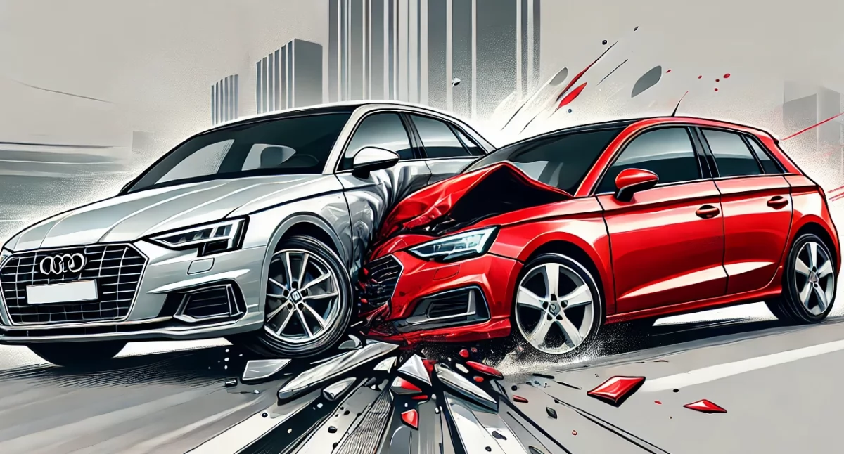 KOŃSKIE. Opel nie ustąpił pierwszeństwa przejazdu. Doszło do zderzenia z audi