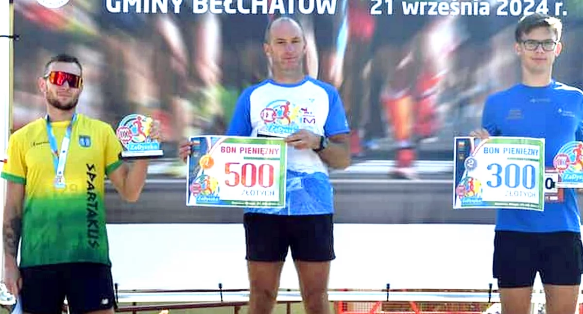 Piotr Koń zwycięski! Biegacz GLKS Fałków nadal jest w wyśmienitej formie i kolekcjonuje nagrody!