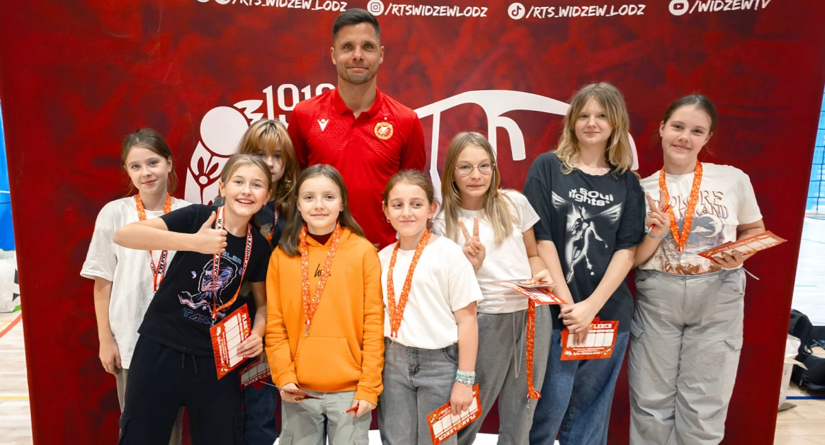 Widzew On Tour w Końskich. Delegacja z Łodzi w nowej hali SP nr 2 w Końskich [ZDJĘCIA]