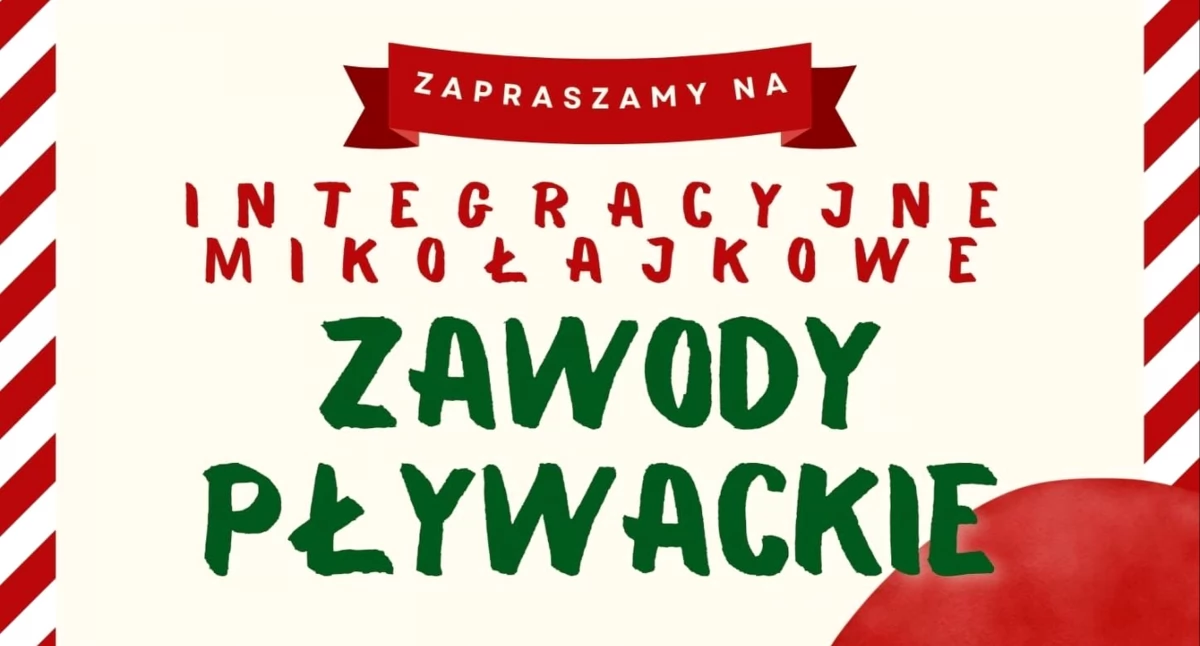 GMINA STĄPORKÓW. Zapraszają na Integracyjne Mikołajkowe Zawody Pływackie