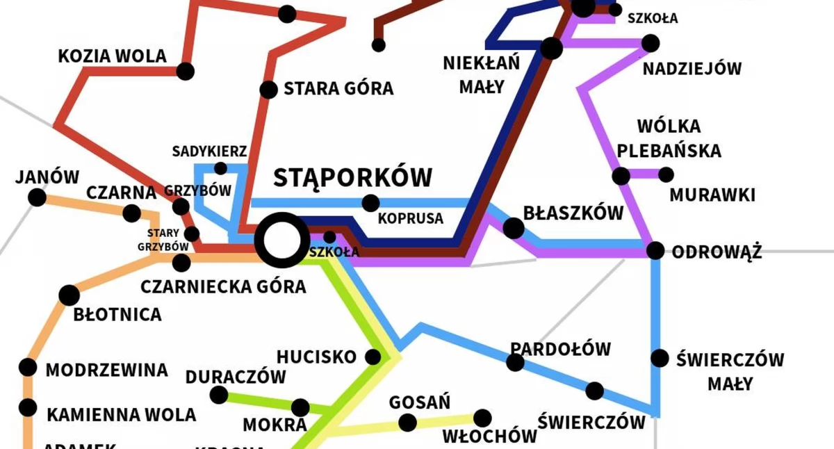 GMINA STĄPORKÓW. Znikają ostatnie białe plamy komunikacyjne. Rozkład jazdy i nowe linie