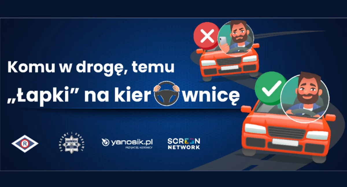 Łapki na kierownicę. Policyjna akcja z celem zminimalizowania ryzyka występowania wypadków