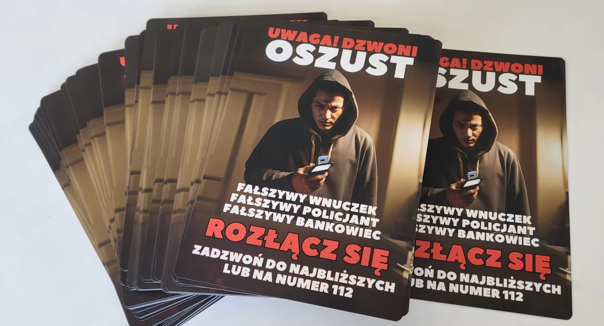 Start Akcji Społecznej UWAGA DZWONI OSZUST. Rozdajemy ostrzegawcze tabliczki dla seniorów!