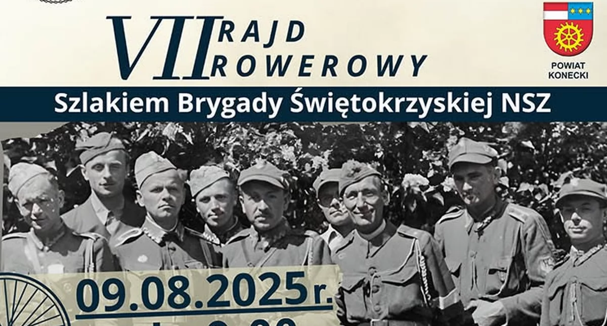Rowerem śladami historii. Ruszają zapisy na VII Rajd Szlakiem Brygady Świętokrzyskiej NSZ