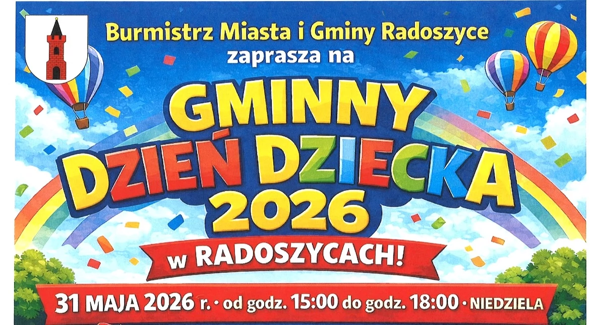 Zapraszają do Radoszyc na Gminny Dzień Dziecka. Będzie można aktywnie i zdrowo spędzić wolny czas