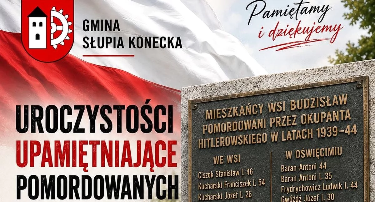 GMINA SŁUPIA KONECKA. Oddadzą hołd mieszkańcom wsi Budzisław pomordowanym przez Niemców
