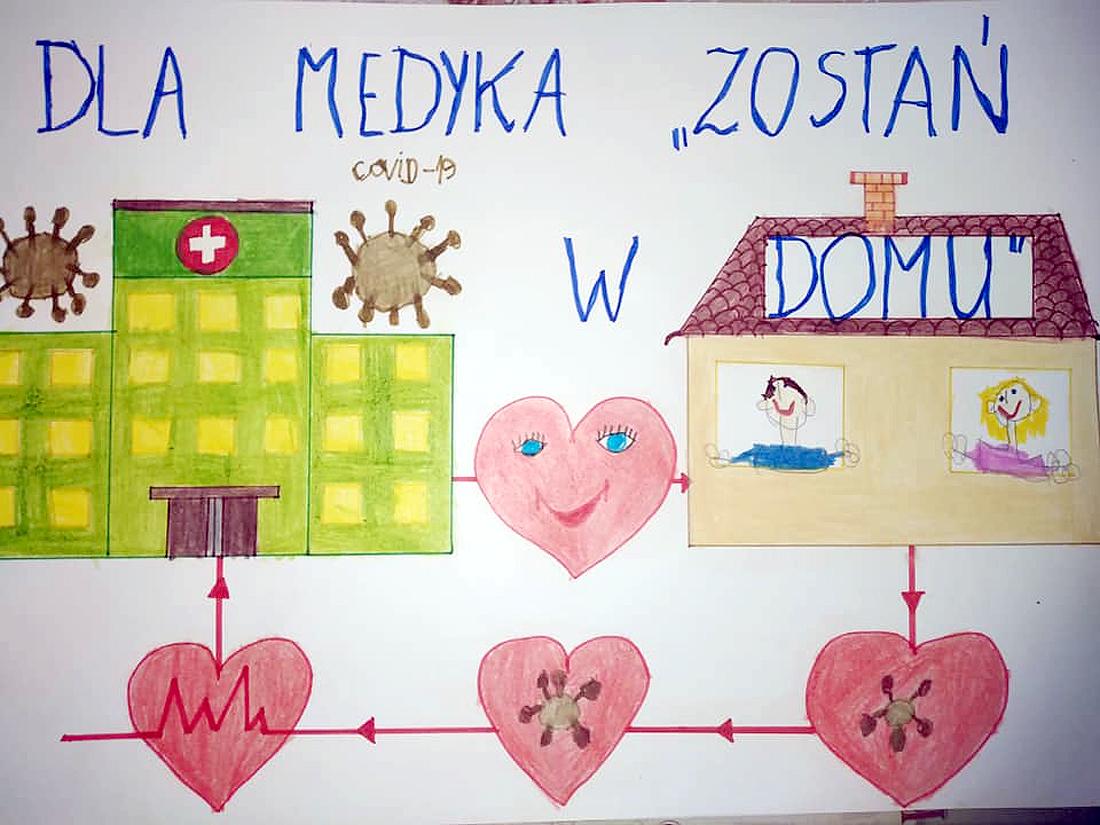 Pierwszaki z Krasnej w ogólnopolskiej akcji „Kartka dla Medyka”