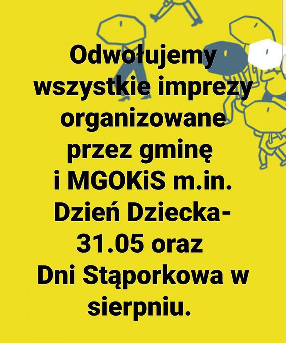 Burmistrz Stąporkowa odwołała imprezy. Chce pomóc jednemu ze szpitali