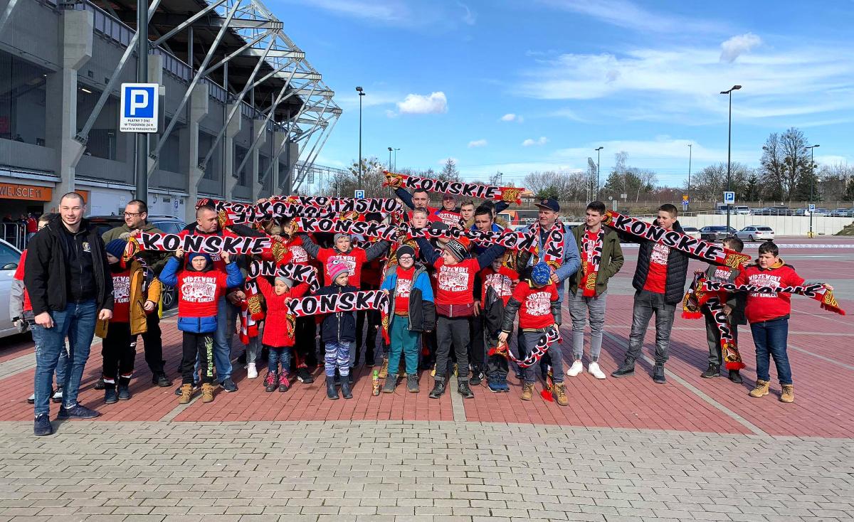 Widzewski powiat konecki! Sukces wyjazdu na mecz do Łodzi [zdjęcia]