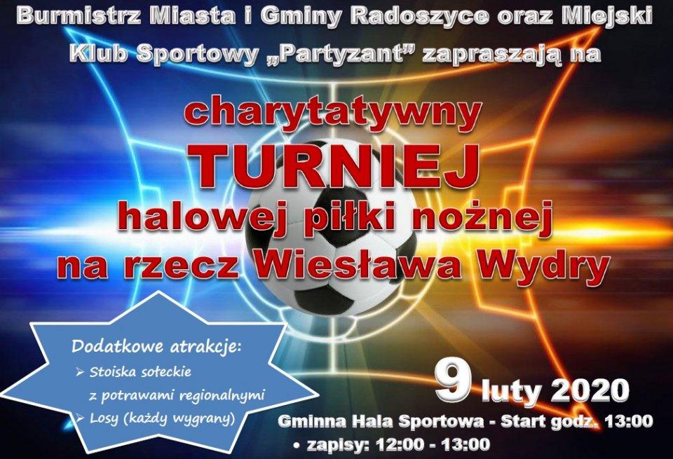 W niedzielę charytatywny turniej w Radoszycach na rzecz Wiesława Wydry