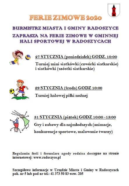 Ferie zimowe w Radoszycach