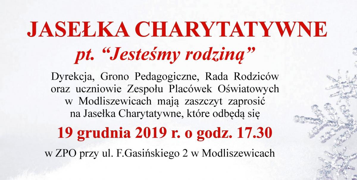 Zapraszamy do Modliszewic na Jasełka Charytatywne