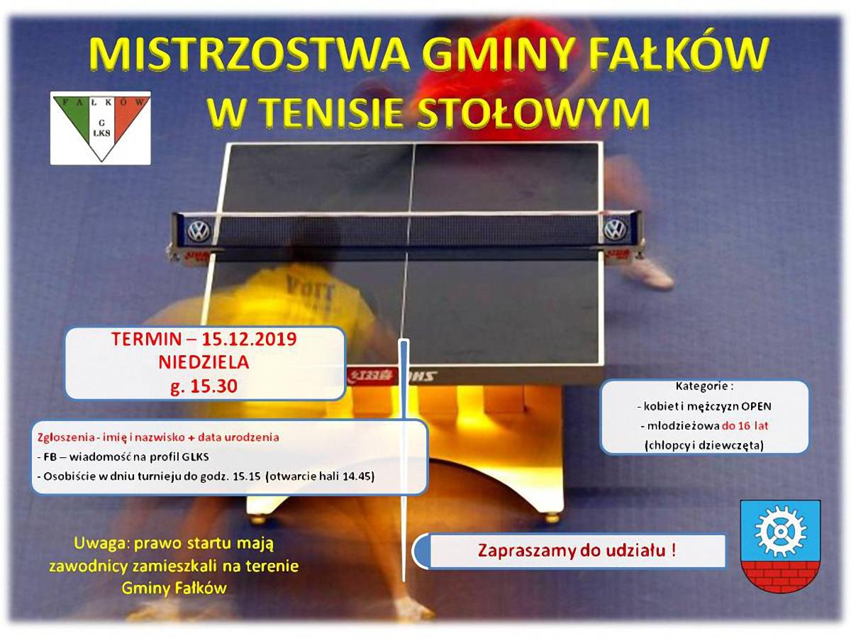 Mistrzostwa Gminy Fałków w tenisie stołowym