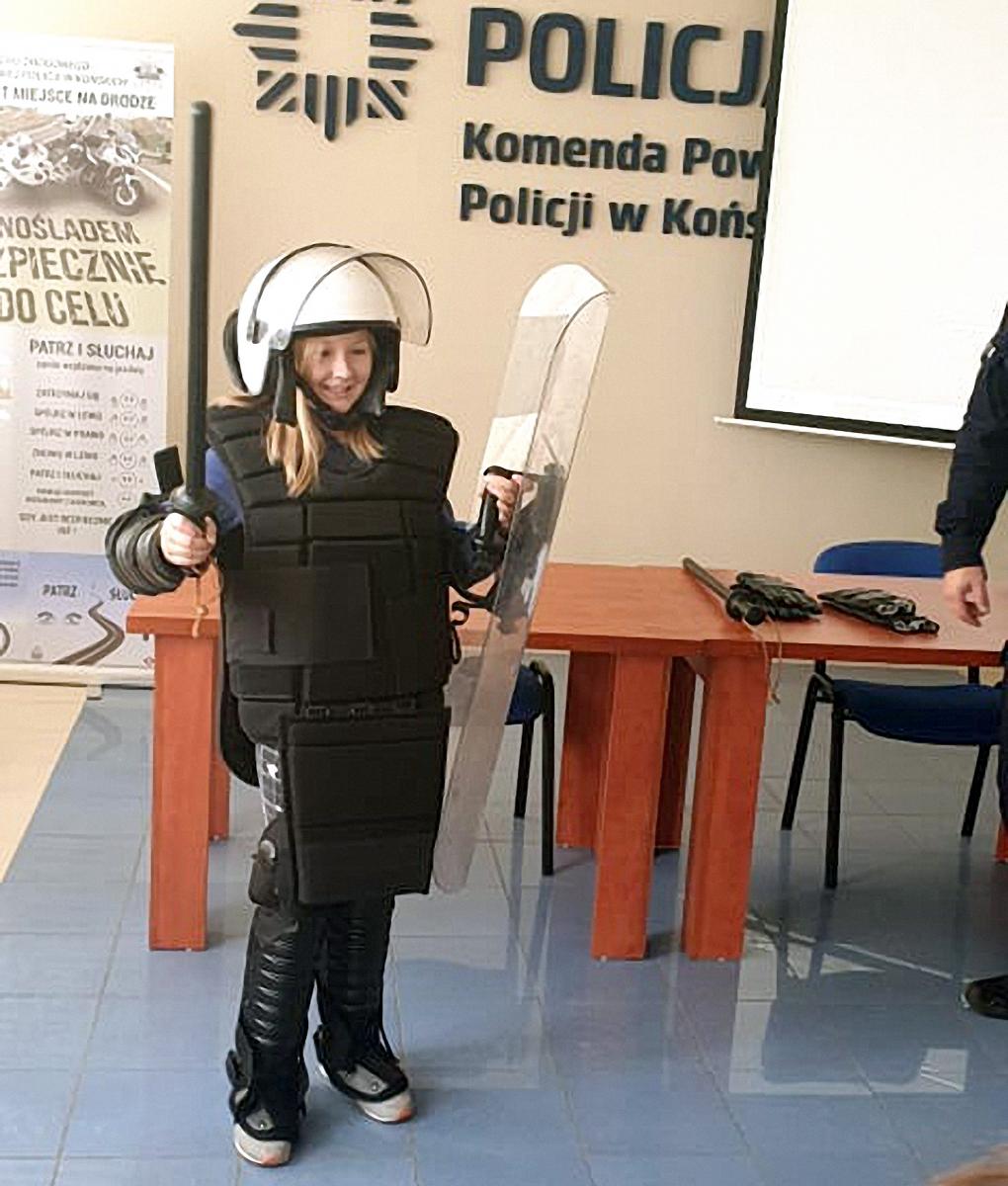 Uczniowie z Miedzierzy na komendzie i w pizzerii